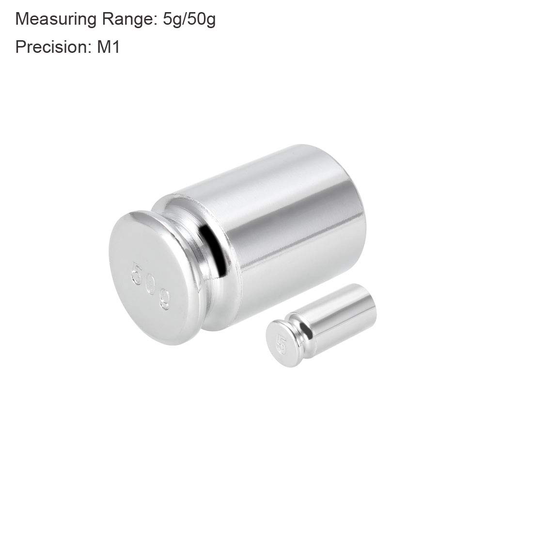 sourcing map Calibration Weight Set 5g 50g M1 Precision Chrome Plated Steel for Digital Balance Scales - Image 4