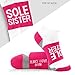 Gone For a Run Inspirational Athletic Running Socks | Women's Woven Low Cut | Sole Sister | Fuchsia