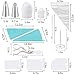 IdealHouse 75 Pieces Cake Decorating Supplies Kit with 42 Stainless Steel Icing Tips, 2 Silicone Pastry Bags, 2 Flower Nails, 3 Reusable Plastic Couplers, 3 Scrapers for Baking Tool Piping Cake Nozzle