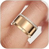 2-Pack 14K Gold Plated Stacking Rings for Oura Ring Gen 4/Oura Ring Gen 3, Cubic Zirconia Simulated Diamond Stack Rings for Women