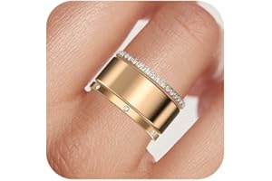 ZOOROO 2-Pack 14K Gold Plated Stacking Rings for Oura Ring Gen 4/Oura Ring Gen 3, Cubic Zirconia Simulated Diamond Stack Rings for Women