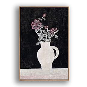 Framed Canvas Wall Art for Living Room, Bedroom Elegant Vase Plants by Sanyu Canvas Prints for Home Decoration Ready to Hanging - 16x24 inches