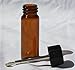Amber Glass Snuff Vial Telescoping Telescopic Spoon Spice Bullet Snorter Bottle (1)
