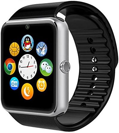 Corado Hill Smart Watch Bluetooth Camera Pedometer SIM Card and Media Card Slots Activity Tracker for All Android Smartphones (Silver)
