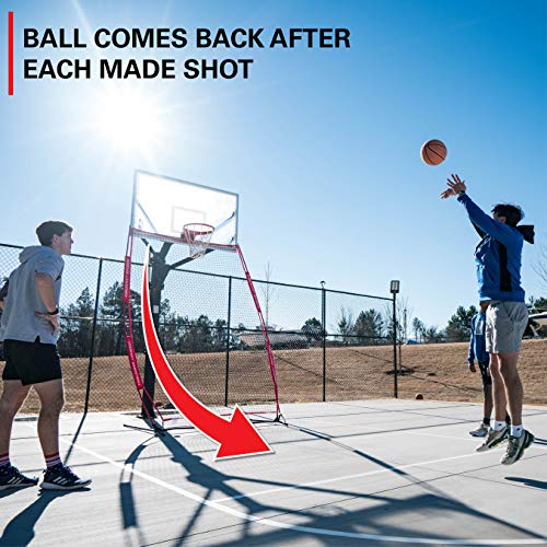 Rukket Basketball 6x10 Adjustable Return Net Guard and Backstop, Hoop
