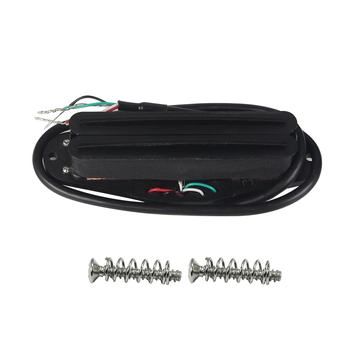 FLEOR Ceramic Hot Rail Single Coil Sized Humbucker Pickup 9~10K Middle Pickup for ST Electric Guitar, Full Black — image 1