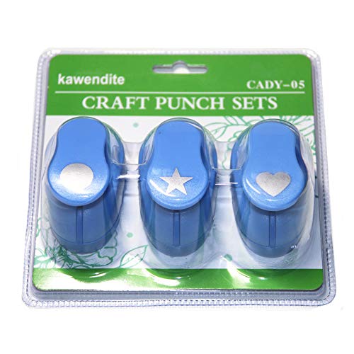 Kawendite Crafts Punch Set 5/8Inch Paper Punches,Pack of 3,Heart