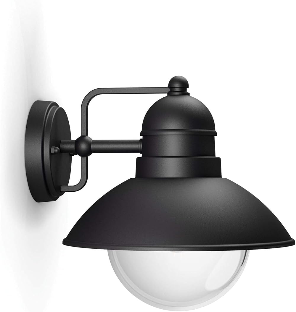 Philips Hoverfly Outdoor Wall Light IP44 Black Aluminium E27 Sold Separately