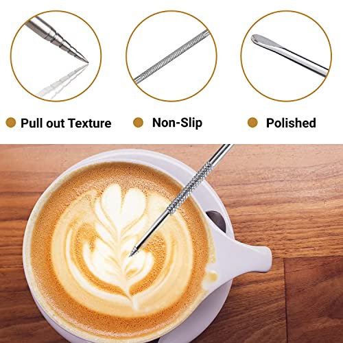 Milk Frothing Pitcher, 350ml/600ml (12oz/20oz) Milk Frother Cup Stainless Steel Jug Steaming Pitcher, Milk Coffee Cappuccino Latte Art Barista Steam Pitchers Milk Jug Cup with Decorating Pen