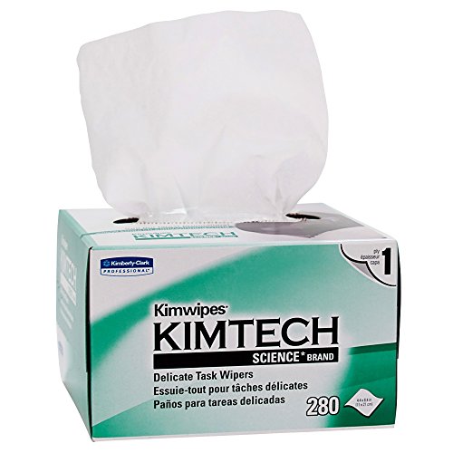 Kimwipes Delicate Task Kimtech Science Wipers (34120), White, 1-PLY, 30 Pop-Up Boxes / Case, 280 Sheets / Box, 8,400 Sheets / Case