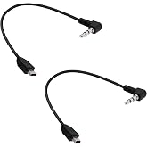 YARCHONN Mini USB to 3.5mm Stereo AUX Audio Cable Adapter 25cm | Mini USB Male to 3 Pole 3.5mm TRS Male Converter Extension Cord,for Phones CD/DVDS Digital Camera