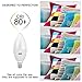 AED Lighting 5W Candelabra Light Bulbs, 50W Equivalent LED Bulb, E12 Candelabra Base, 2700K Warm Light, Decorative Candle Light Bulb, Torpedo Shape 6 Pack