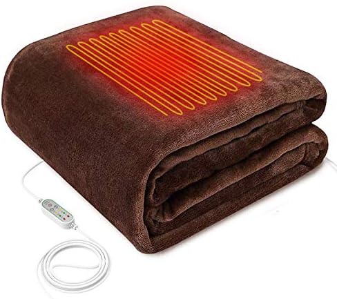 あったかブランケット 掛け敷き兼用 電気毛布 電気ブランケット Usb ひざ掛け 評判 肩掛け 丸洗い可能 100 65cm 三段階温度調節 タイマー機能 ふわふわ 省エネ テント泊用 Delitoo 車中 防寒対策 オフィス ヒーター付き