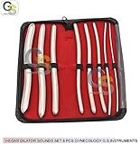 HEGAR DILATOR SOUNDS SET 8 PCS GYNECOLOGY G.S INSTRUMENTS