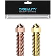 Official Creality Ender 3 V3 KE Nozzles 0.4mm 2PCS, K1 Nozzles with High Speed and High Flow, Brass and Hardened Steel Nozzles for Creality Ender 3 V3 KE, K1, K1 Max 3D Printers