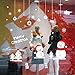 Amandir Petsvv Tatuo 4 Sheets Window Clings Snowfake Santa Snowman Reindeer Static Decals Wall Stickers for Home Office Christmas Decorations, Red