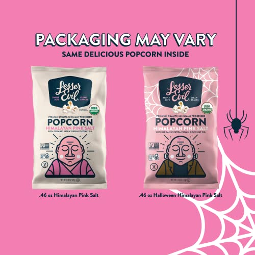 LesserEvil Himalayan Pink Salt Organic Popcorn, Premium Quality