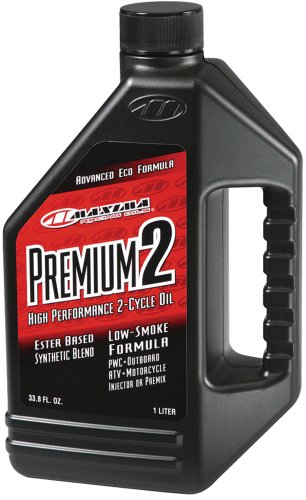 Maxima (21901) Premium 2 Smokeless 2-Stroke Premix/Injector Oil - 1 Liter