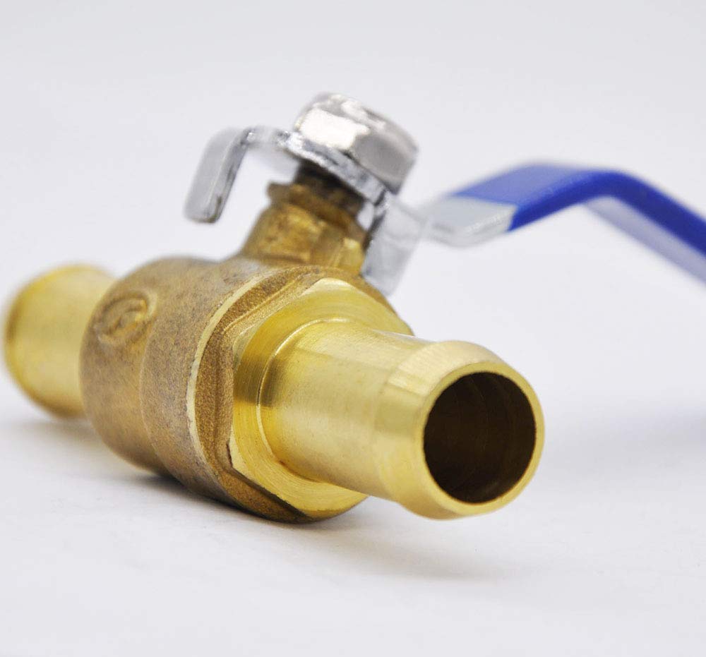 Heater Hose Shut Off Valve 5/8 Hose Barb x 5/8 Hose Barb 180 Degree