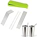 Accmor 18/8 Stainless Steel Straws, Reusable Metal Drinking Straws for 20 Oz Yeti Tumbler Rambler Cups(8, FBA)