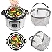 Premium Vegetable Steamer Basket Best Bundle, Fits Instant Pot Pressure Cooker, 100% Stainless Steel, Retractable Handle, Bonus Accessories One Serving Tongs (Large, 7