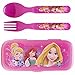 Disney Princess Flatware Set for Kids Toddlers Girls (8 Pc: 4 Spoons, 4 Forks)