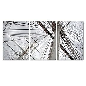 Maritime Naval Rigging - Canvas Art Wall Art - 16"x24"x3 Panels