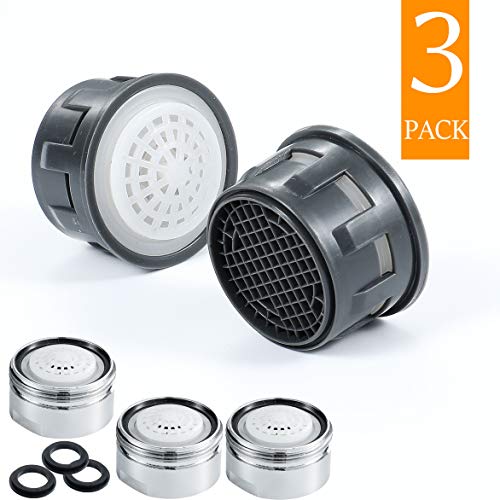 Bathroom Faucet Aerator Replacement High Flow Kitchen Faucet Aerator Attachment Kitchen Sink Faucet Filter Head Dishwasher Faucet Adapter Faucet Screen Replacement Faucet Parts, Standard Size, 3 Pack - Thumbnail 7