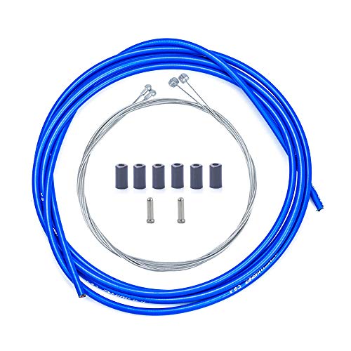 YESON Bike Brake Cable and Housing Set Mountain Bicycle Brake Cable and Housing Kit Red Brake Cable Wire Replacement Universal Standard for MTB or Road Bikes - Thumbnail 3