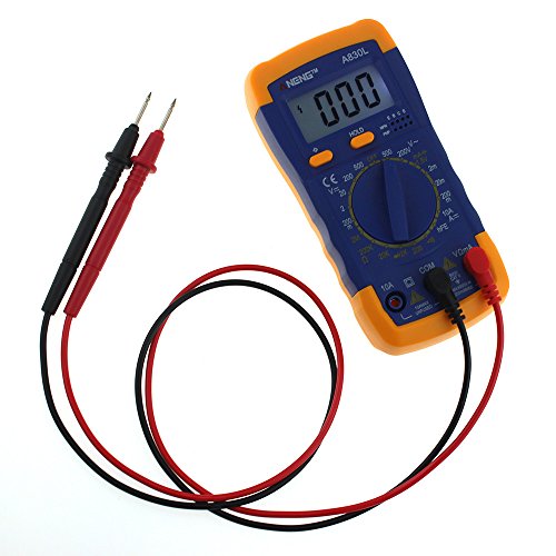JDgoods Pocket Digital Multimeter Voltmeter Ammeter Ohmmeter Diode NPN PNP Multimeter Volt AC/DC Tester Mete (Blue)