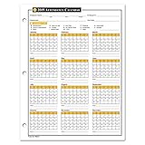 2020 Attendance Calendar - 50 Sheets/Package - On Cardstock Paper