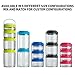 BlenderBottle GoStak Twist n' Lock Storage Jars, 40cc 4-Pak, Aqua
