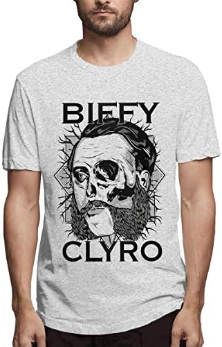Men's Boy's Biffy Clyro Band Cotton Casual T-Shirts Gray