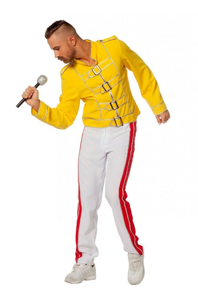 shoperama Carnival King Mens Freddy Deluxe Rock Star Costume with Jacket and Pants Mercury — image 1