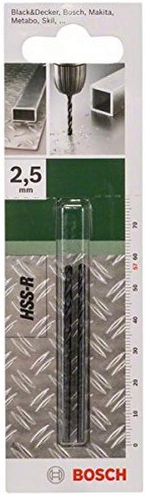 Bosch Metal Drill Bits HSS-R 2.5mm Diameter
