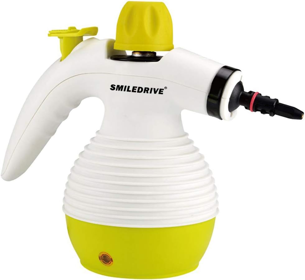 Smiledrive Handheld Steam Cleaner, White and Black