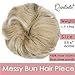 Messy Bun Hair Piece Thick Updo Scrunchies Hair Extensions Ponytail Hair Accessories Ash Blonde Mix Bleach Blondethumb 2