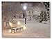 Hong Art-Stretched And Lighted Wall Art-Winter Snowy Scene With Street Lamp- Streetscape Photo Canvas Prints-Battery Operated for Father's Day and Home Decoration-12x16 Inch HA-17-CP-054
