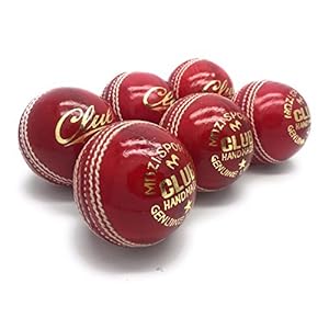 Men Hand Stitched Club County Cricket Ball Grade A Senior Official Balls Pack of 6 Weight 5.5oz