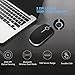 2.4GHz Wireless Bluetooth Mouse, Jelly Comb Dual Mode Slim Wireless Mouse with 2400 DPI Compatible for PC, Laptop, Mac, Android, Windows - Black and Silver