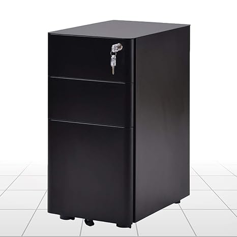 Amazon Com Merax 3 Drawer File Cabinet Mobile Metal Pedestal