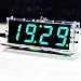 KKmoon Compact 4-digit DIY Digital LED Clock Kit Light Control Temperature Date Time Display with Transparent Case(Green)