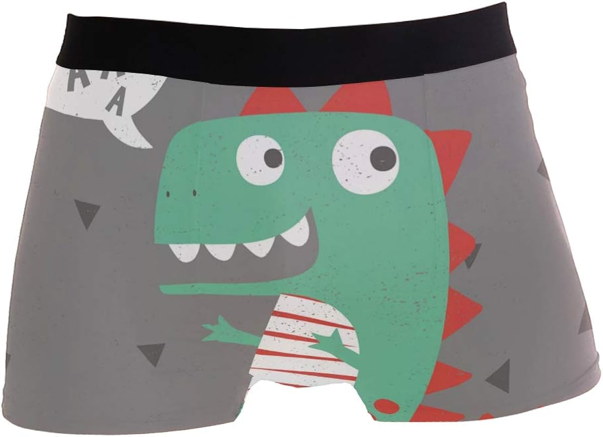 Simple Dinosaur Men's Boxer Briefs Underwear Comfortable