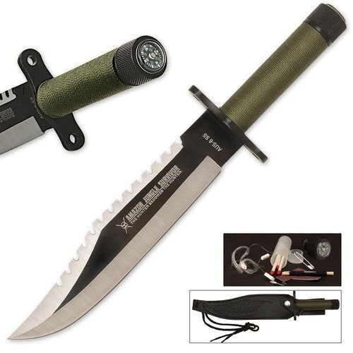 Amazon Jungle Survival Knife with Sheath from Bud K Tactical