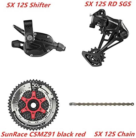CHENTAOCS SRAM SX EAGLE 1x12 Speed 11-50T Groupset Trigger Shifter Derailleur SX Chain/KMC Chain With NX EAGLE/SunRace CSMZ91X Cassette Easy to use (color : 9)
