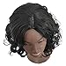 Clearance 11 inch Strongly Scalable Black Wave Bob Curly Brazilian Wigs For Black Women Full Rose Net (1 Wig, Black)