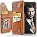 LOHASIC for iPhone Xs Wallet Case, for iPhone X, 5 Card Holder Leather Credit Slot Phone Cover for Men Women, Kickstand Magnetic Clasp Flip Folio Portfolio, Designer Fancy Travel Pocket 5.8