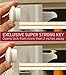 NEW! Improved to the Utmost! Exclusively Convenient Childproof Magnetic Cabinet Locks, 2 Spiral Key Rings. Strongest Top Quality Hidden No Drill Baby Safety Drawer Locking System. 8 locks 2 Super Keys