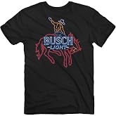 JEDCo Busch Light Cowboys Never Die T-Shirt, Sand | 100% Cotton