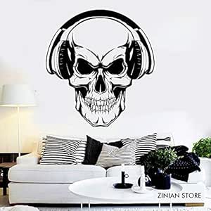 Auriculares Calcomanías De Pared Música Pegatinas De Pared Dormitorio